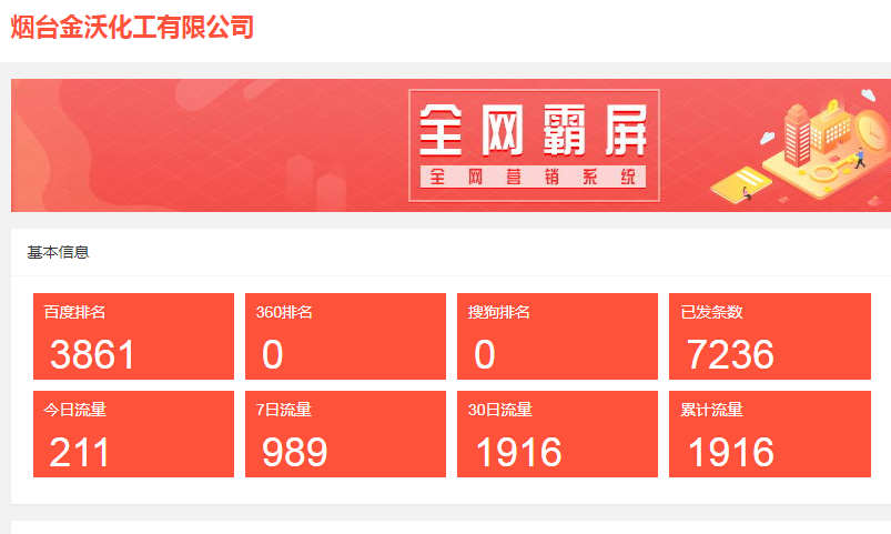 化工廠化工企業網站推廣案例